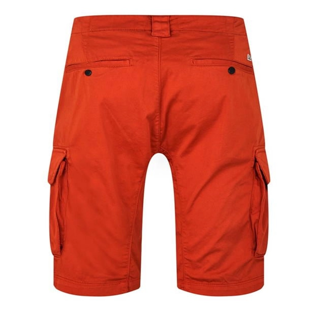 CP Company Stretch Sateen Cargo Shorts - Orange